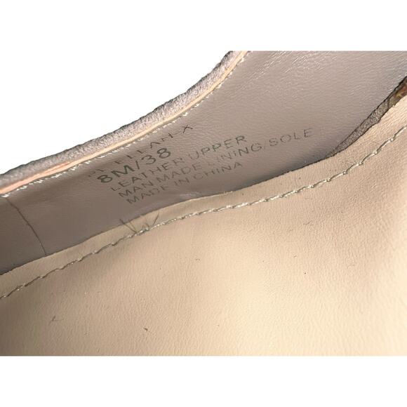 BCBGeneration Beige Taupe Suede Ellah Pumps Tie Wrap High Heels Stilettos Size 8 - Picture 14 of 16